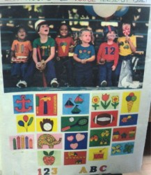 1352 VOGUE SS-LS T SHIRT, APPLiQUE, ALPHA TRANSFER PATTERN 6, 4, 2 KIDS CHOICE 